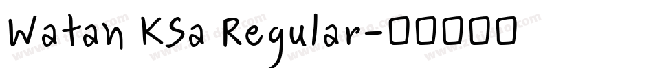 Watan KSa Regular字体转换